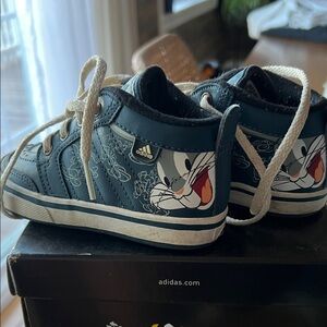 Adidas Kids' Black and White Cartoon Sneakers